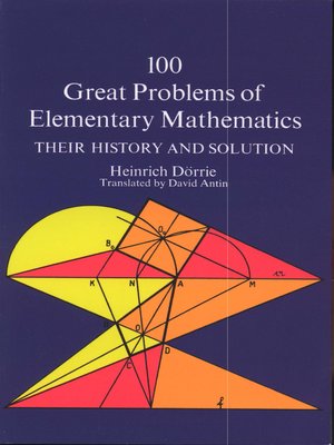 cover image of 100 Great Problems of Elementary Mathematics